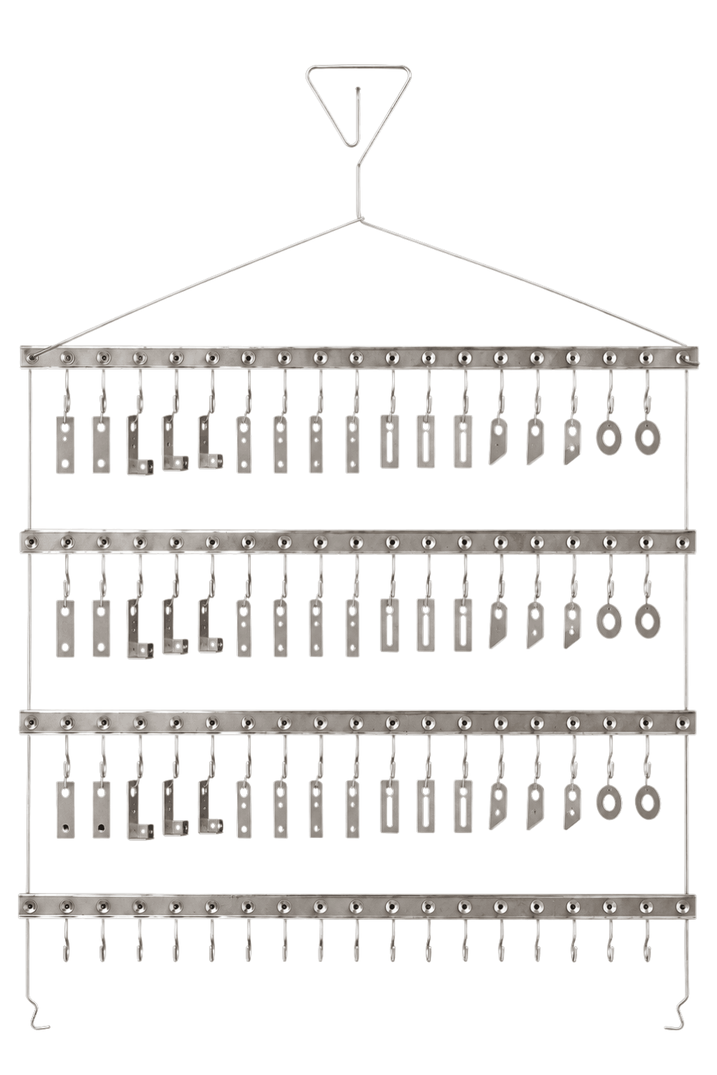 EPSI Cross N Click modular racking system with various parts hanging